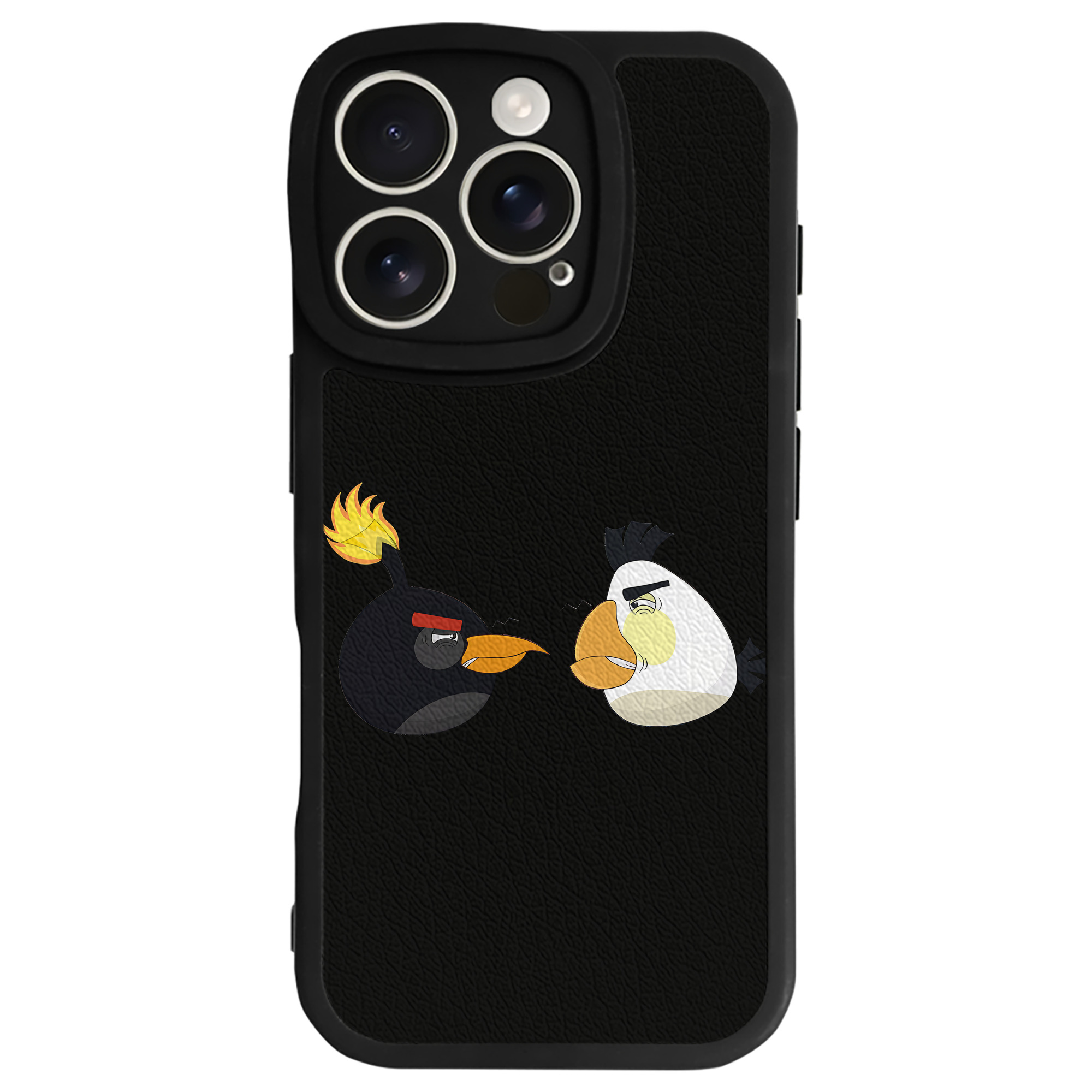 （画像用） Angry Birds アングリーバード 【iPhone 16シリーズ対応】シリコンスマホケース（レザー調） 材質：シリコン